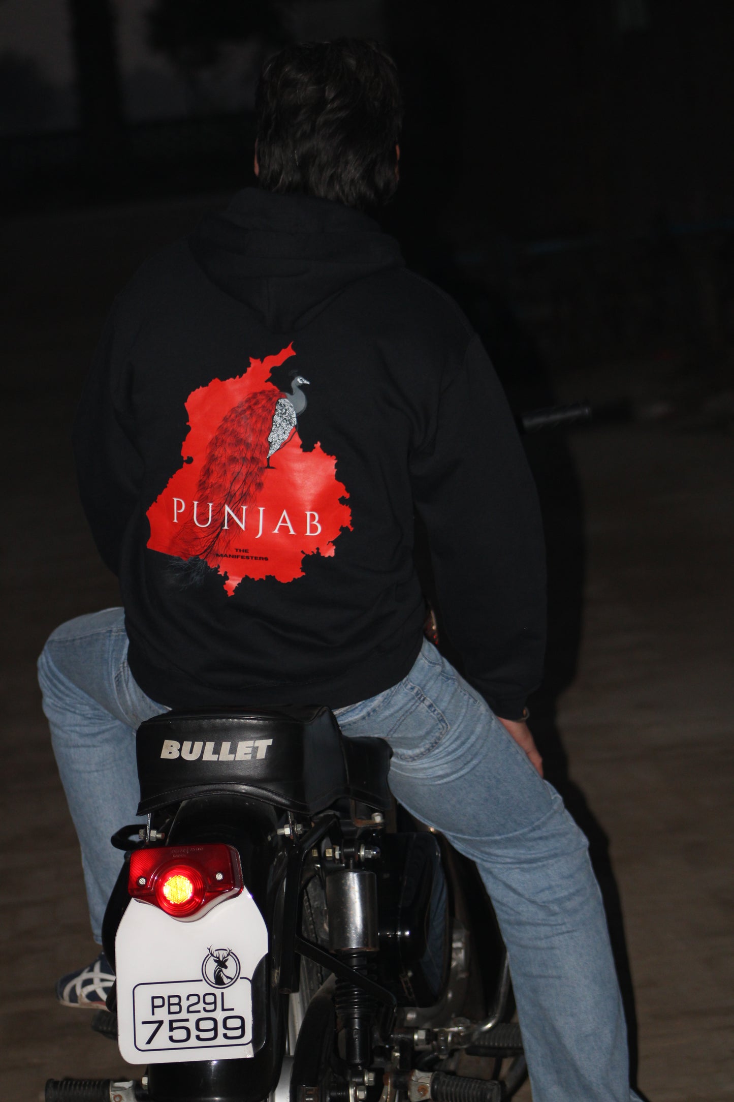 RED MORNI PANJAB UNISEX OVERSIZED HOODIE