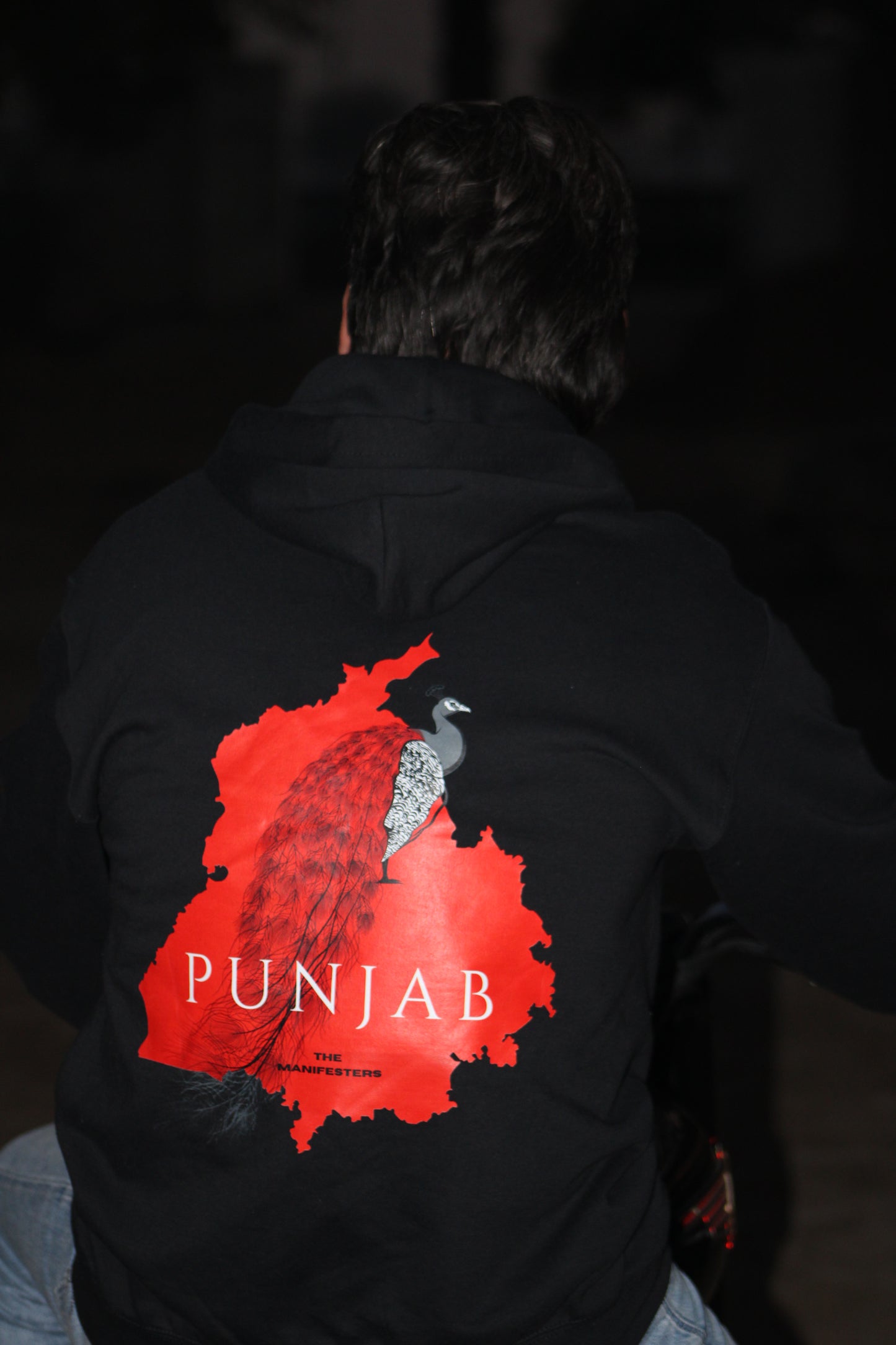RED MORNI PANJAB UNISEX OVERSIZED HOODIE