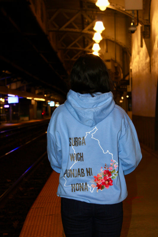 SURGA WICH PUNJAB UNISEX HOODIE sky blue