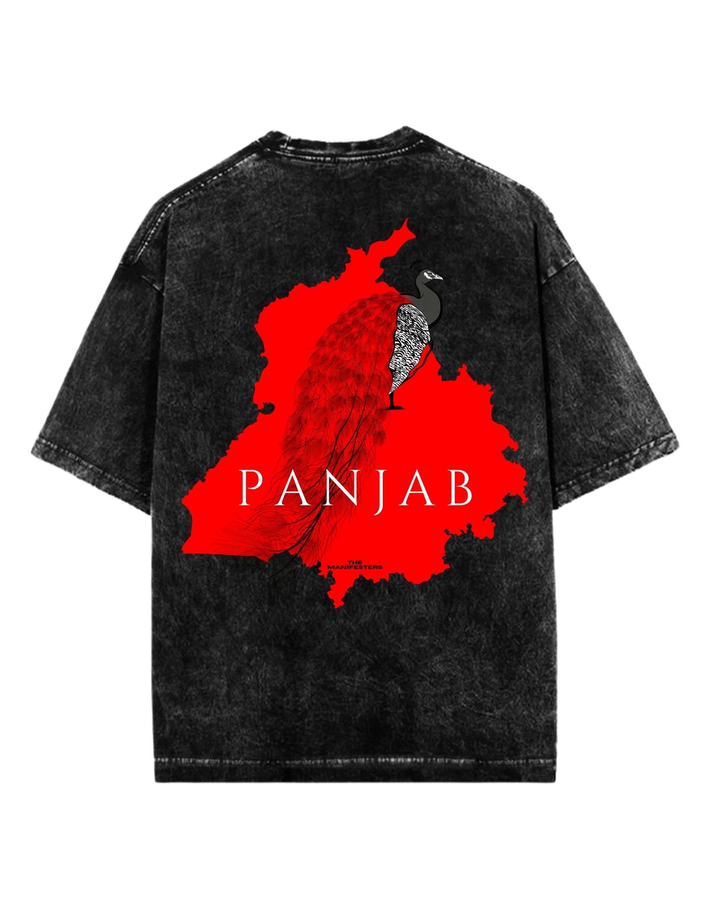 RED PUNJAB MORNI STONE WASHED TEE