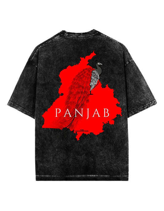 RED PUNJAB MORNI STONE WASHED TEE