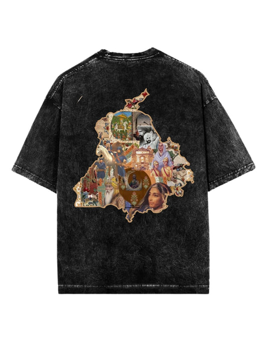 CULTURAL PANJAB STONE WASHED TEE