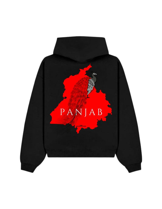 RED MORNI PANJAB UNISEX OVERSIZED HOODIE
